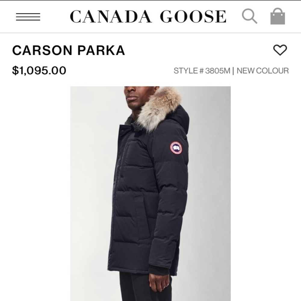 Brand new Navy Canada Goose Carson Parka